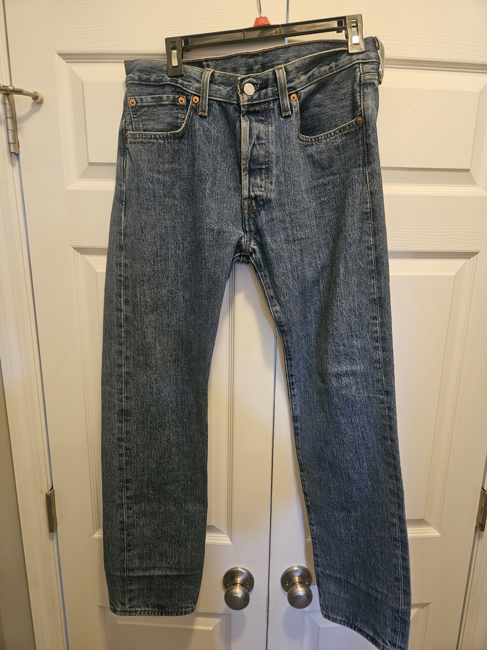 Classic Levi's 501 Original Fit Blue Denim Jeans Mens W31 L30 Straight